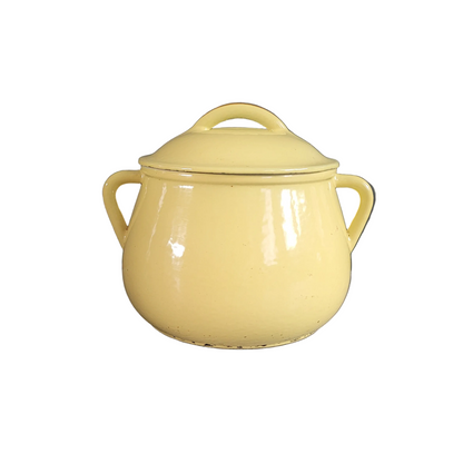 Marmite en fonte émaillée jaune DRU Holland - Ref 842