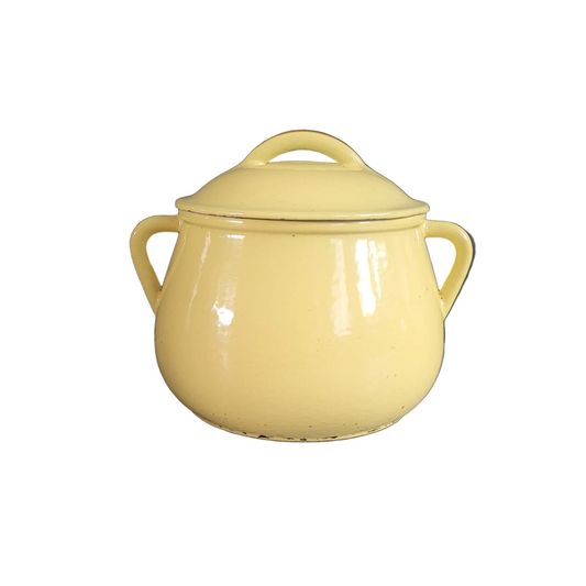 Marmite en fonte émaillée jaune DRU Holland - Ref 842
