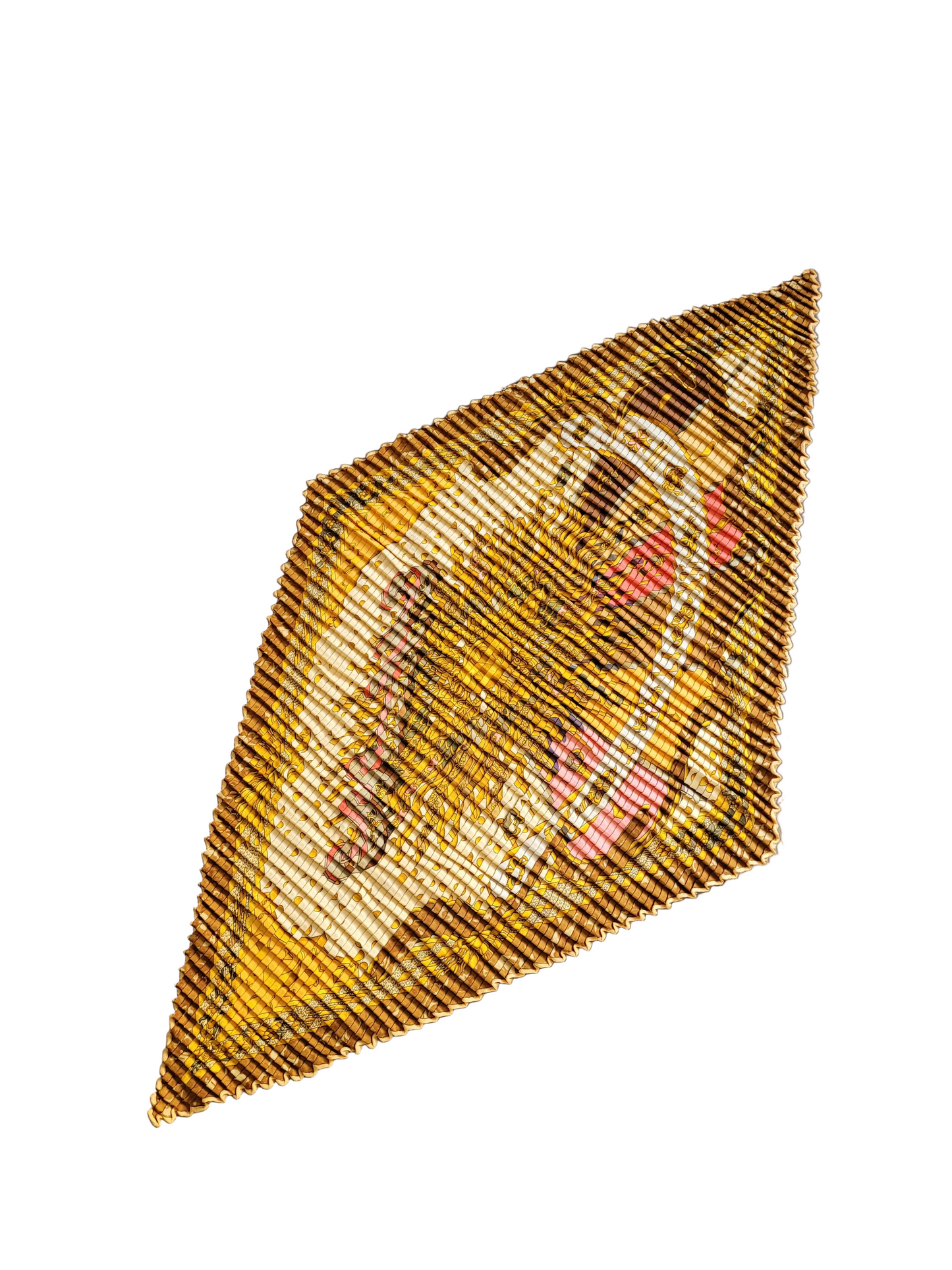 Carré plissé Hermès Gloria Soli par J. Metz - Ref 907