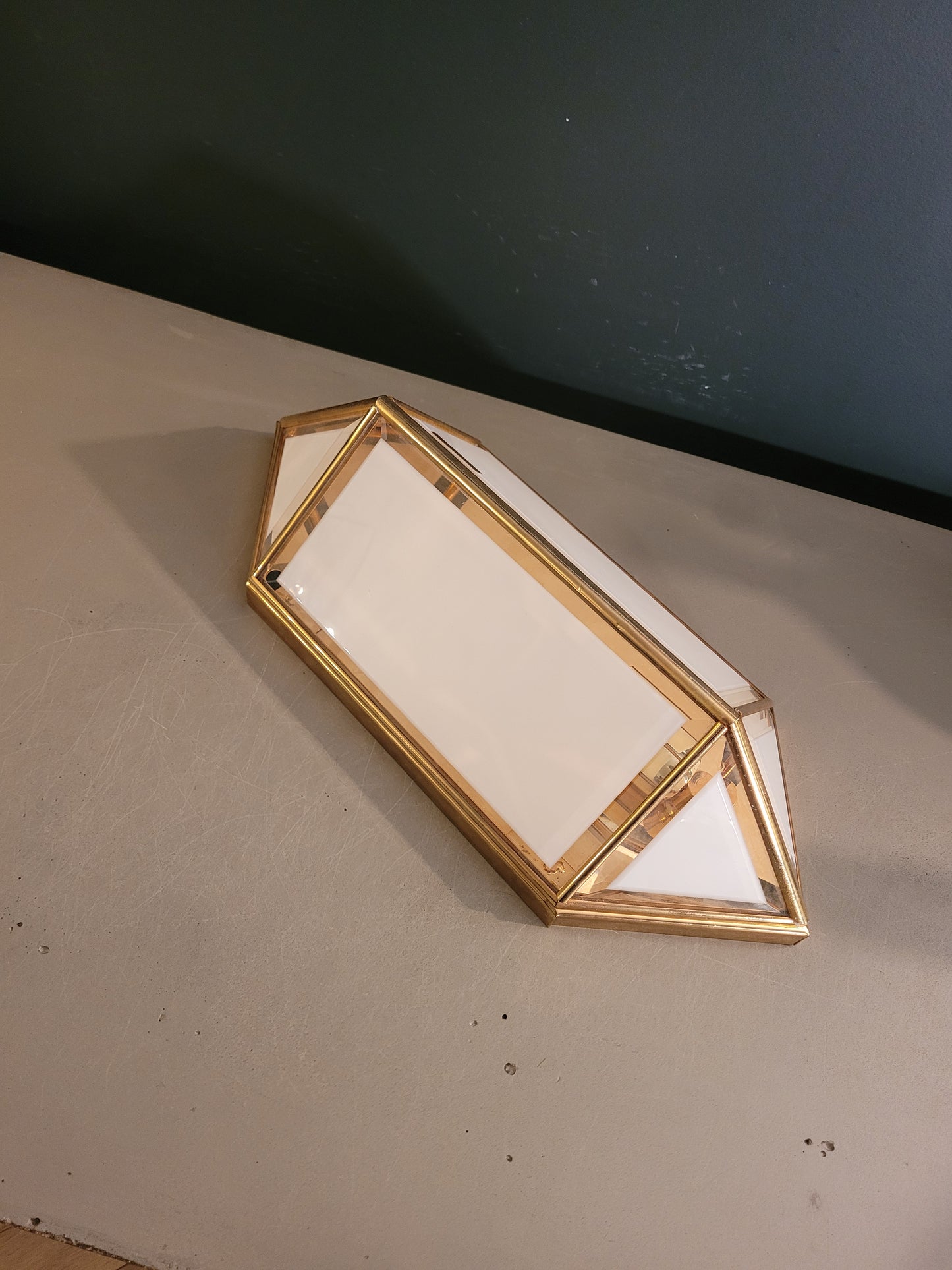 Applique italienne en verre et plaqué or 24 carats - Ref 666