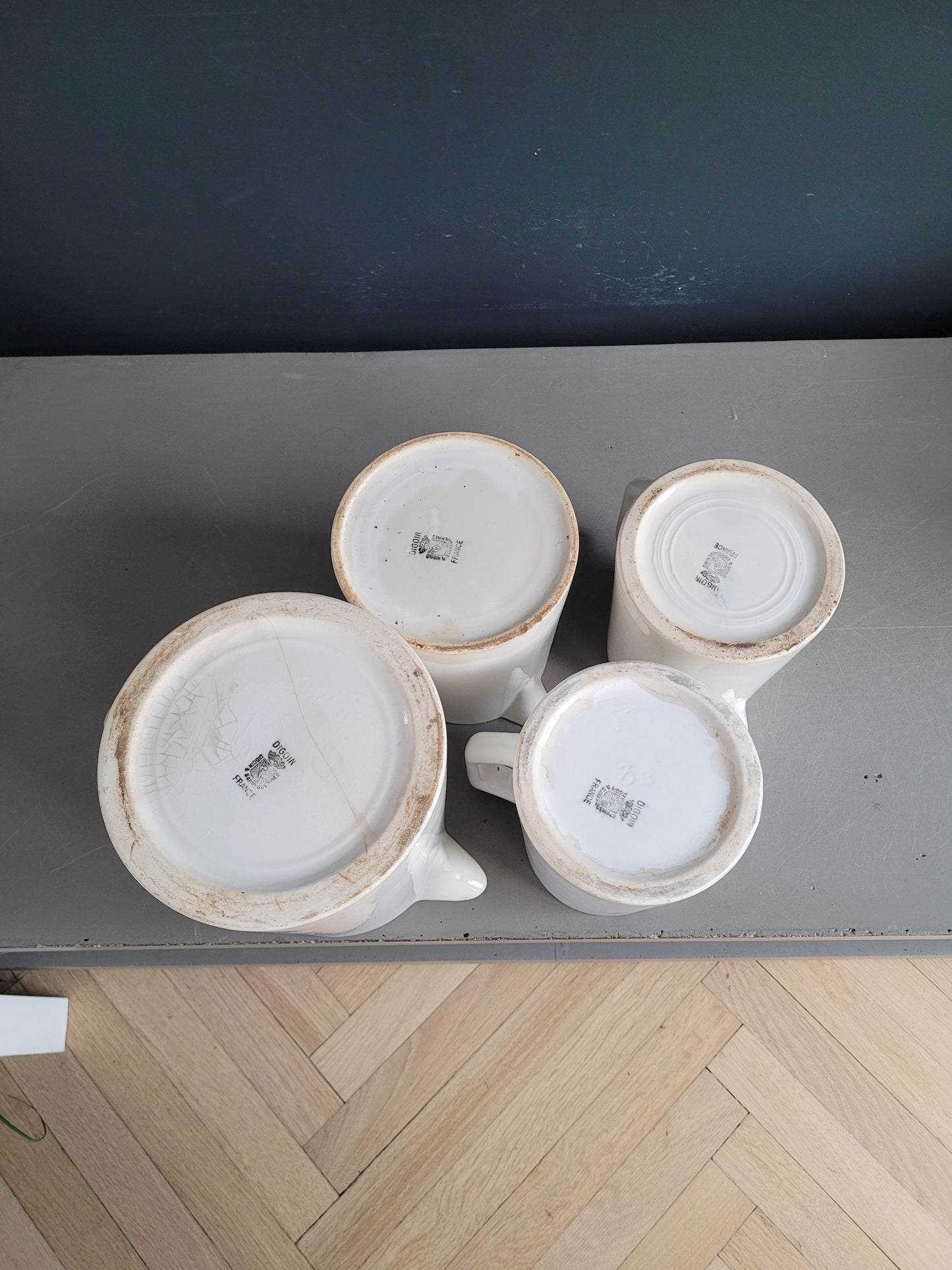 Lot de 4 pichets Digoin et Sarreguemines - Ref 1044