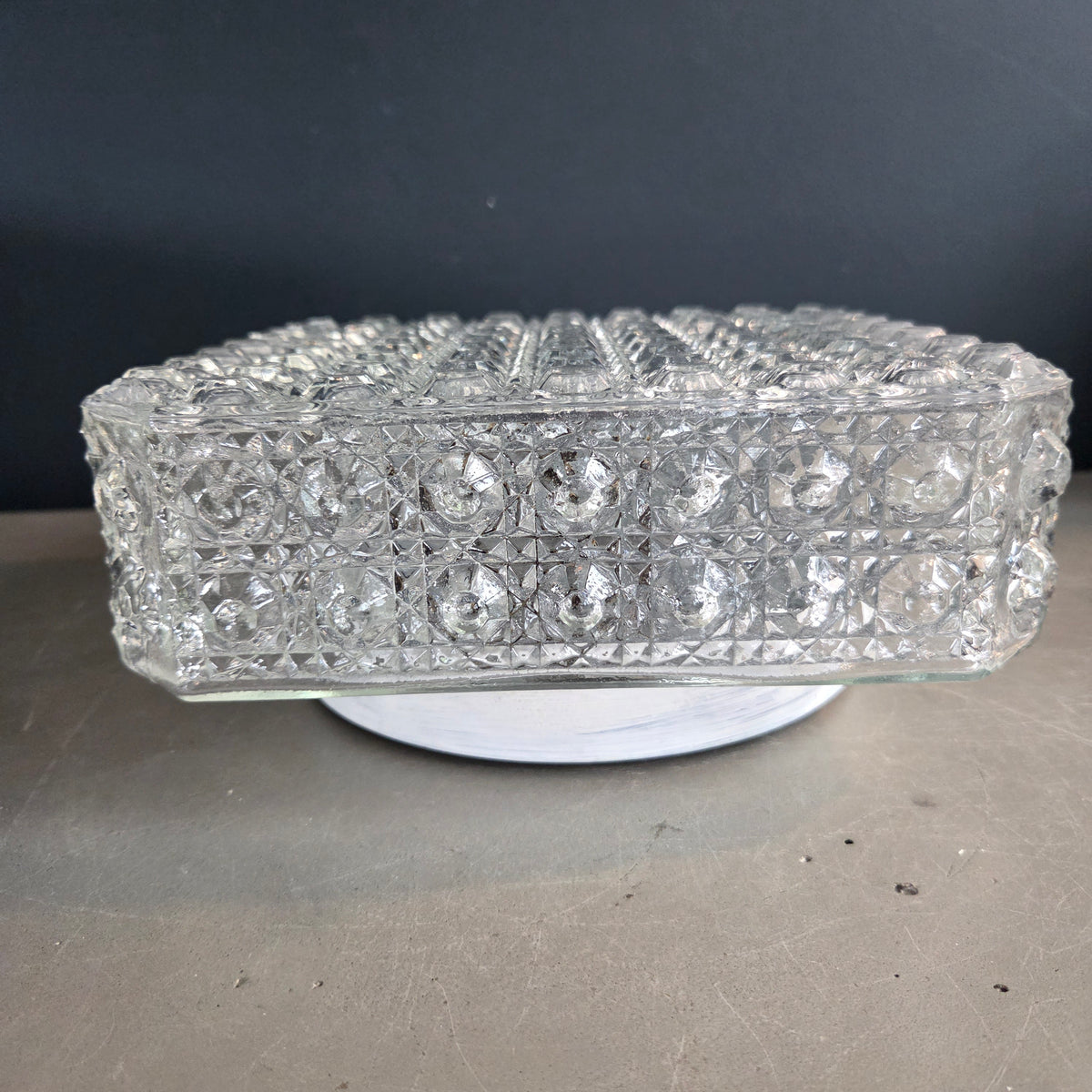Plafonnier ou applique en verre moulé - Ref 1431