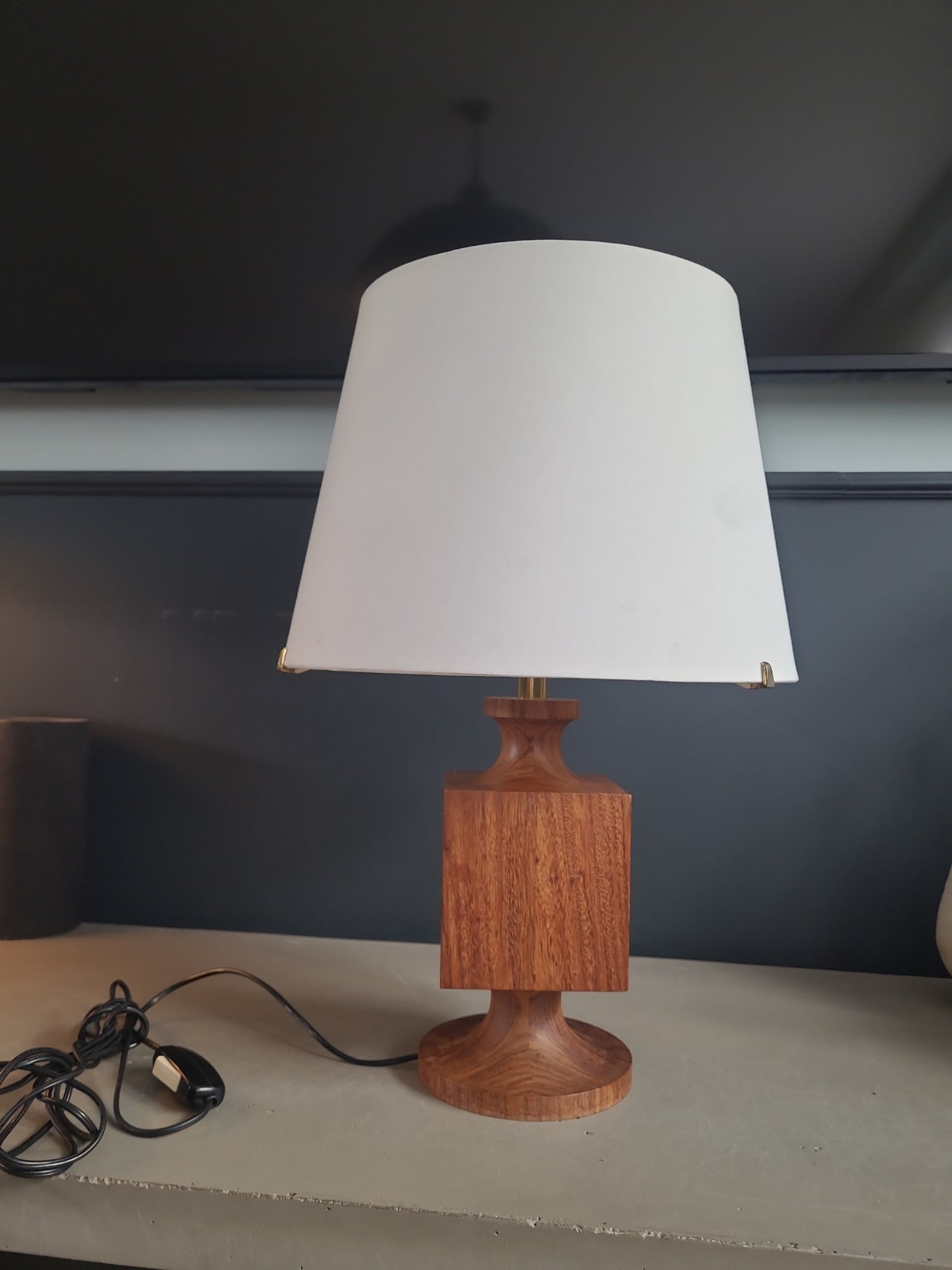 Lampe à poser en teck - Ref 618