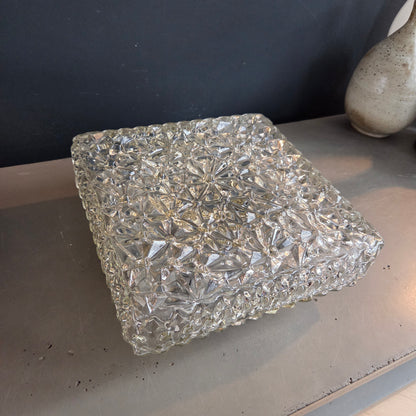 Plafonnier en verre moulé - Ref 1436
