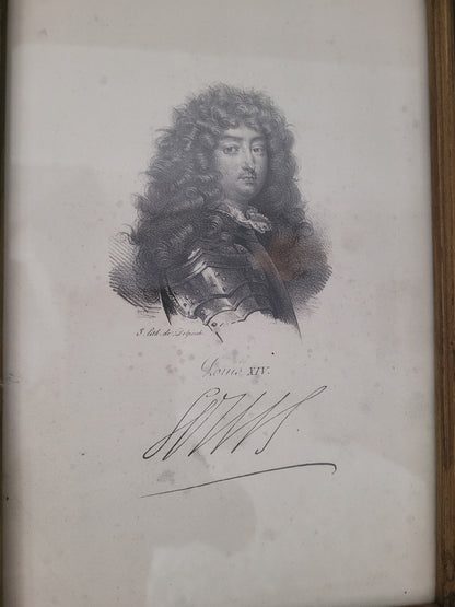 Lot de 4 portraits de Rois de France - Ref 463