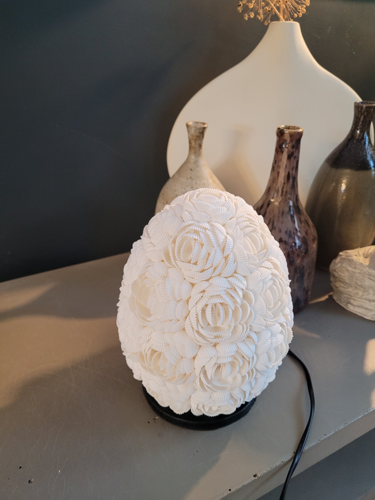 Lampe à poser coquillage ovale - Ref 475