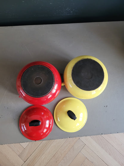 Paire de marmites en fonte émaillée - Ref 811