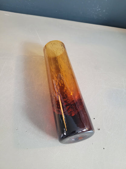 Vase en verre bullé ambré - Ref 540