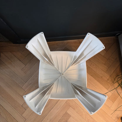 Tabouret - Bout de canapé en plastique blanc vintage - Ref 1412