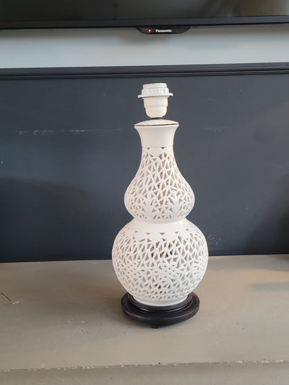 Pied de lampe en céramique ajourée - Ref 980