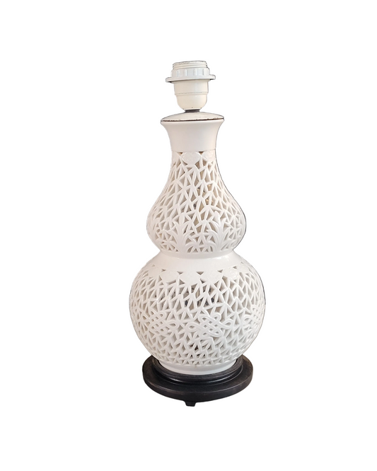 Pied de lampe en céramique ajourée - Ref 980