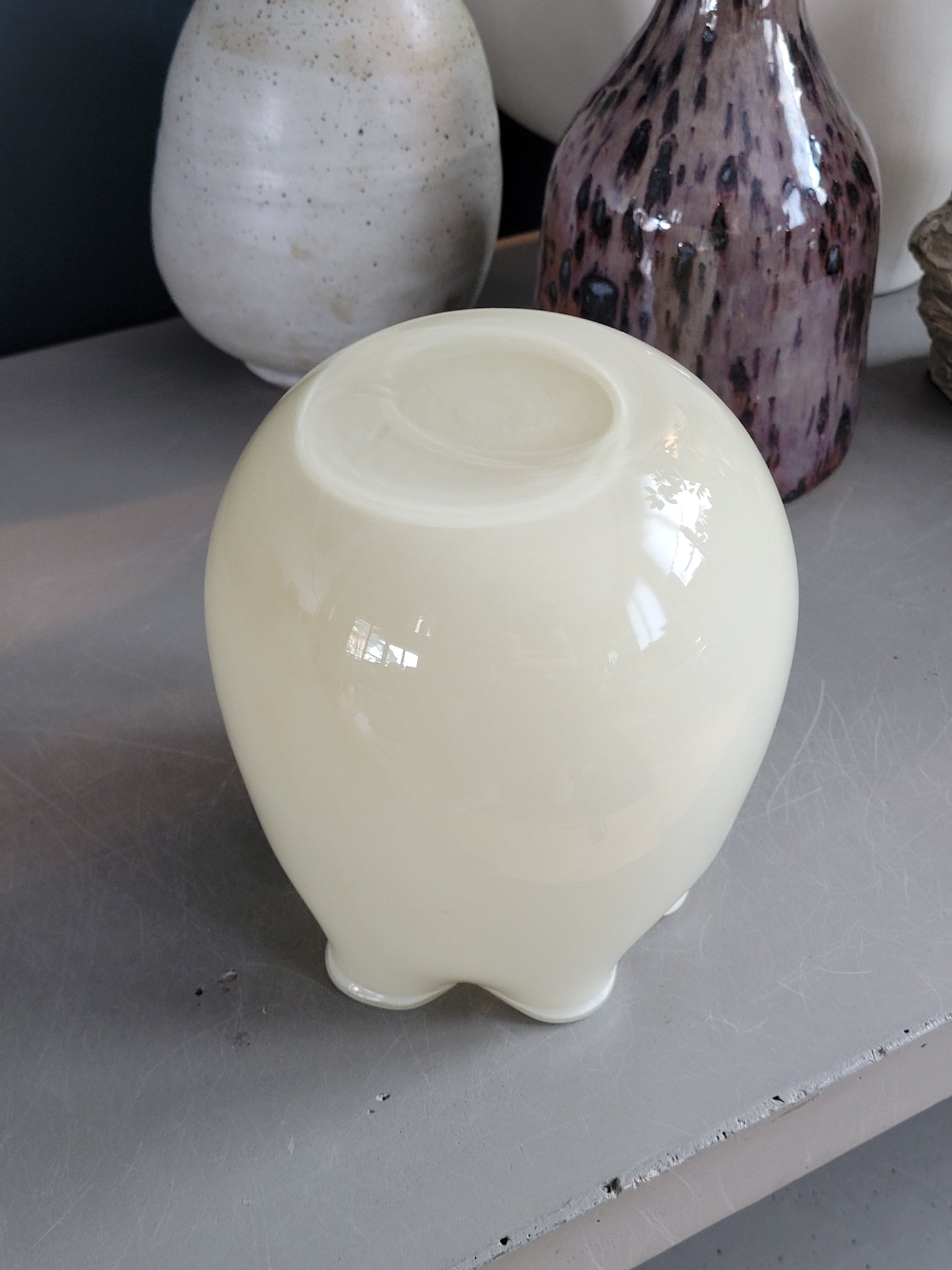 Vase en verre soufflé modelé - Ref 989