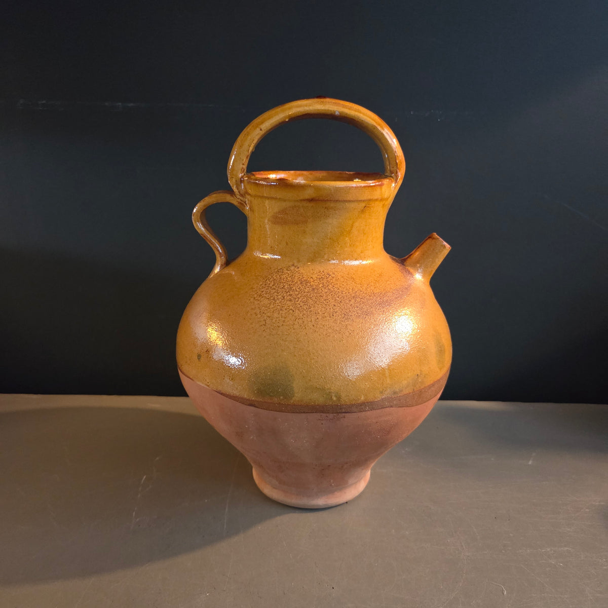 Jarre ancienne en terre cuite émaillée - Ref 1421