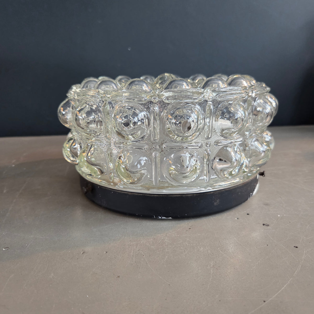 Plafonnier ou applique en verre moulé bulles - Ref 1435