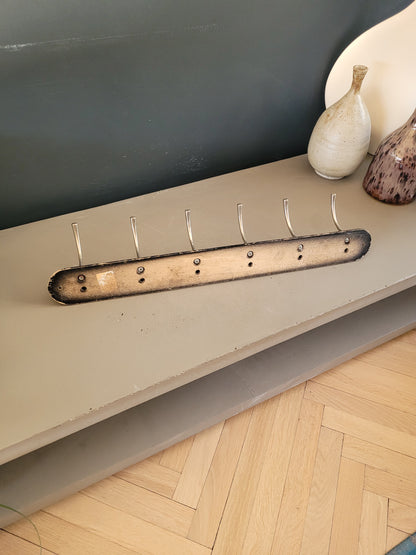 Porte-manteaux mural ancien 6 patères- Ref 728