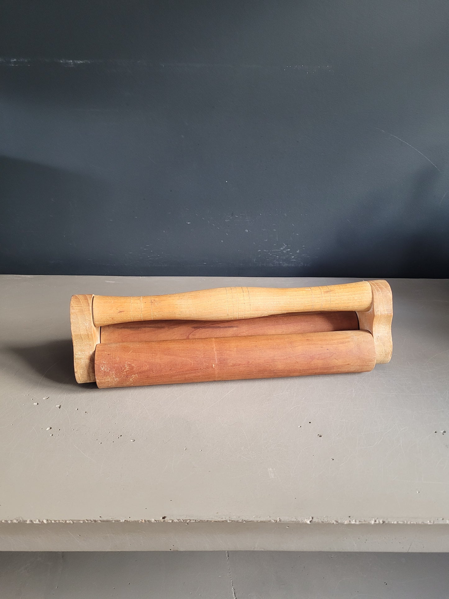 Double rouleau à patisserie ancien - Laminoir - Ref 40