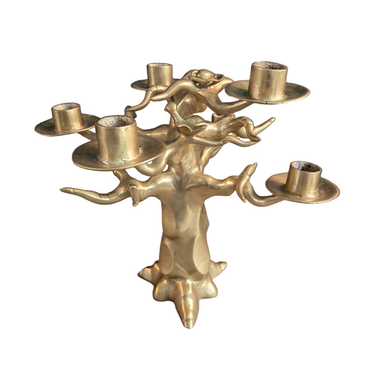 Chandelier baobab en laiton massif - Pièce unique - Ref 1411