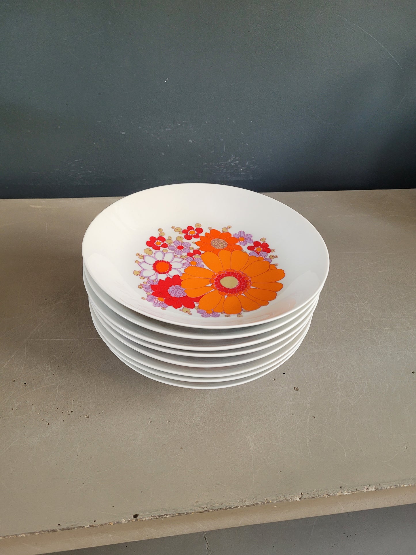 8 assiettes vintage Wunsiedel Bavaria - Ref 817