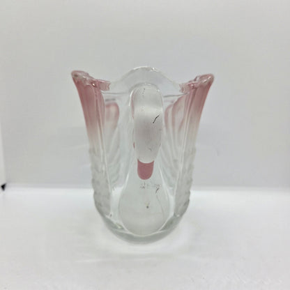 Pichet cygne en verre moulé pressé - Ref 1438