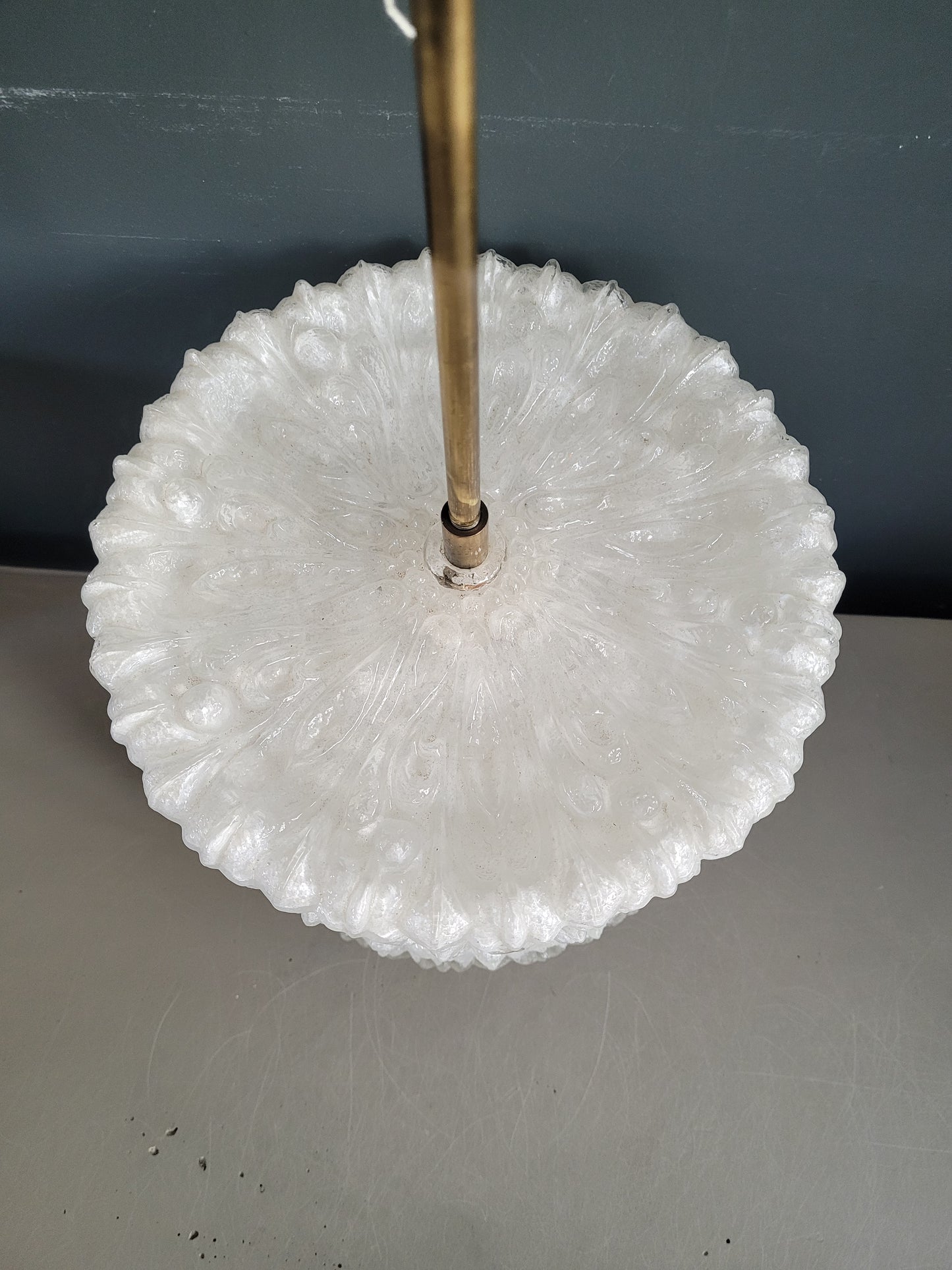Suspension en verre moulé 50's - Ref 571