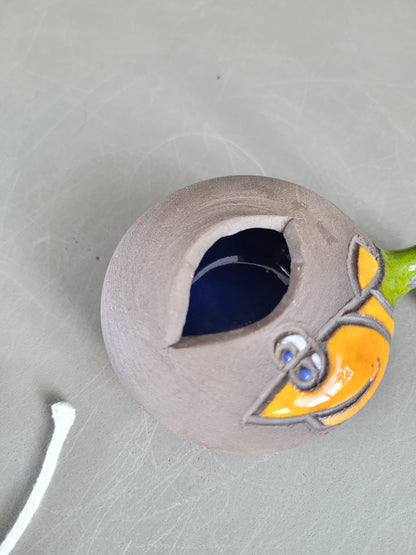 Lampe à huile en céramique émaillée- Ref 451