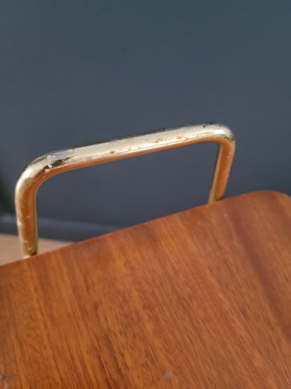 Bout de canapé- porte-revues en fil doré vintage - Ref 826