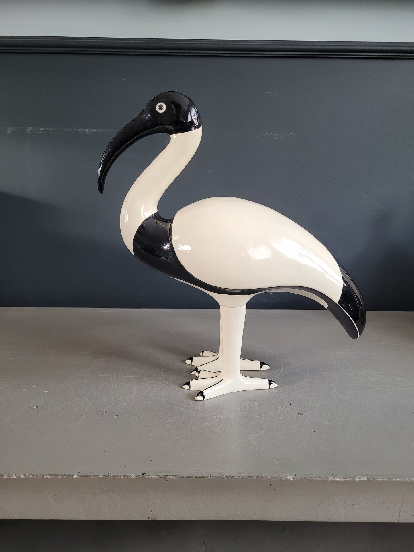 Statuette Ibis en résine laquée - Ref 905