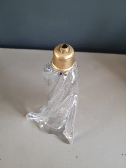 Pied de lampe ancien en cristal- Ref 301