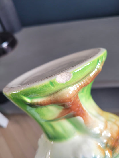 Carafe barbotine coq St Clément- Pichet Saint-Clement- Ref 521