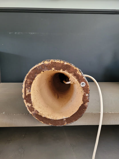 Pied de lampe vintage en béton  - pièce unique - Ref 498