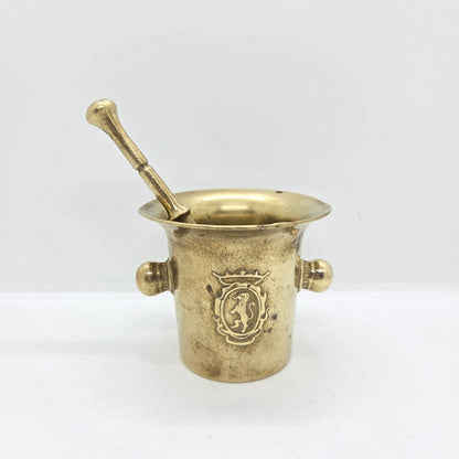 Mortier-pilon d'apothicaire ancien en laiton - Ref 1441