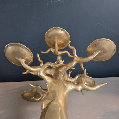 Chandelier baobab en laiton massif - Pièce unique - Ref 1411
