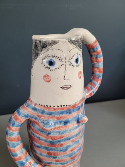 Vase anthropomorphe en céramique émaillée - Ref 901