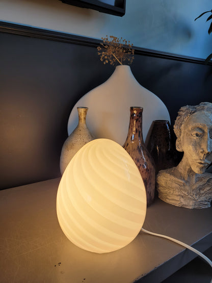 Lampe egg spirale en verre de Murano - Ref 497