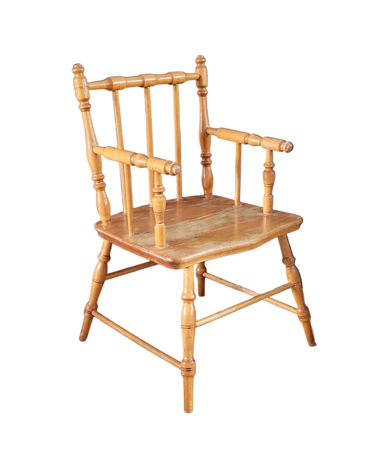 Chaise fauteuil enfant ancienne en bois début XXème - Ref 993