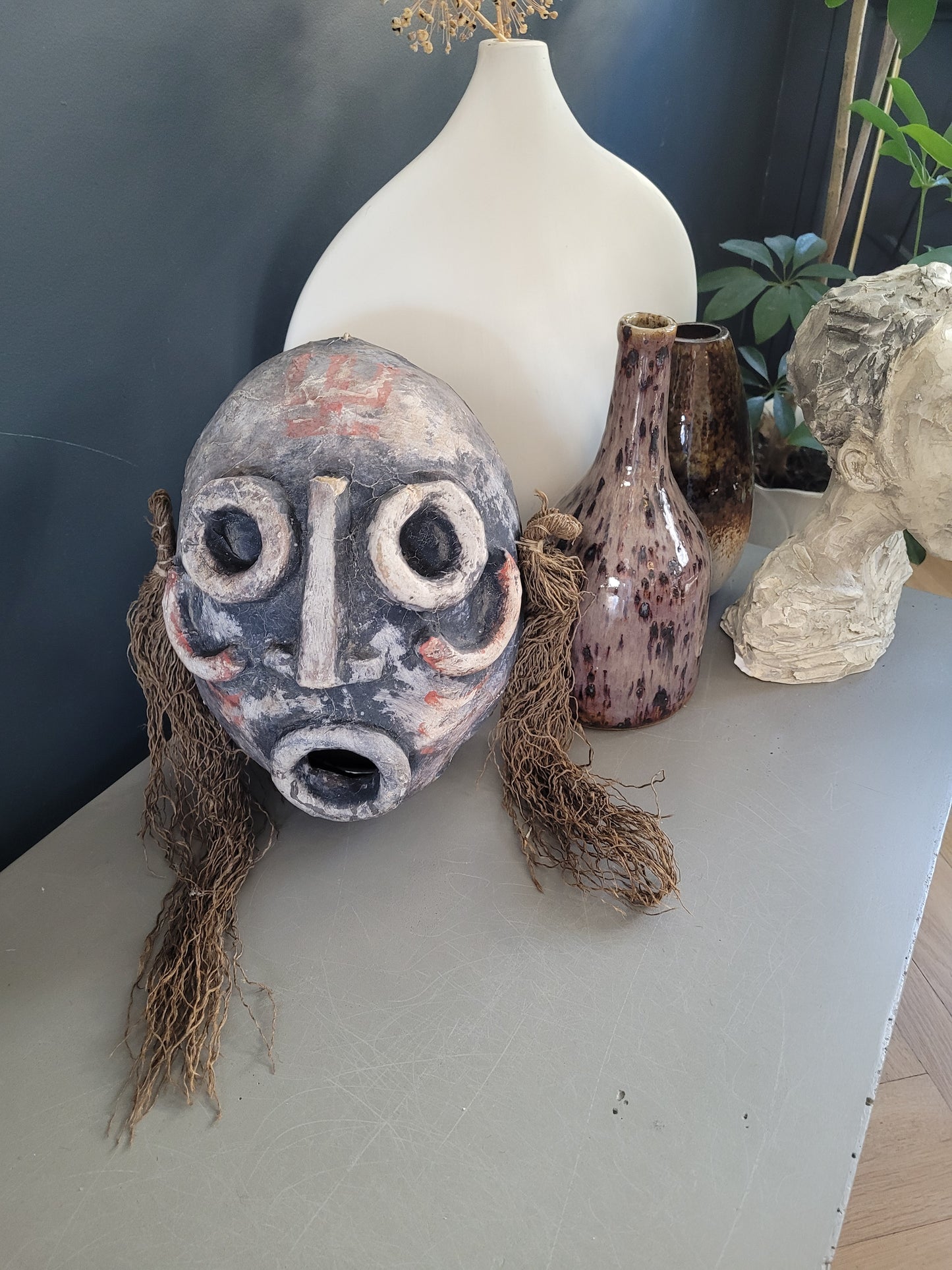 Masque tribal en papier maché- Ref 565