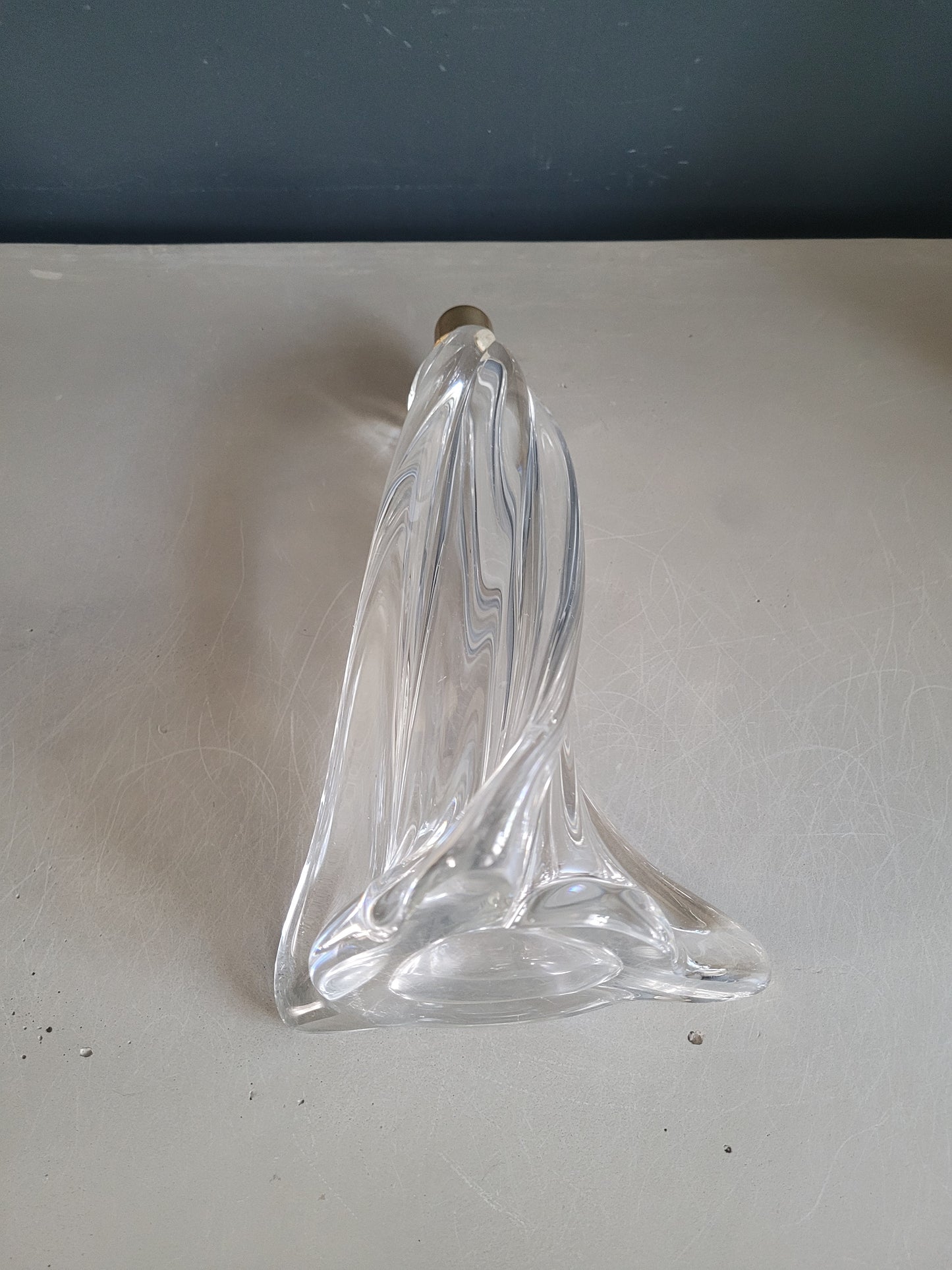 Pied de lampe ancien en cristal- Ref 301
