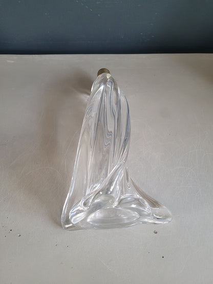 Pied de lampe ancien en cristal- Ref 301
