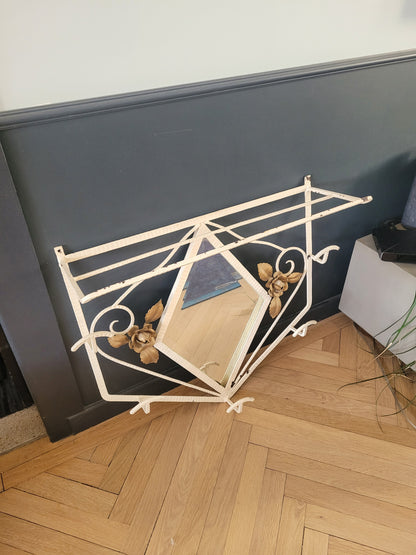 Vestiaire d'entrée- Porte-manteaux mural à miroir - Ref 778