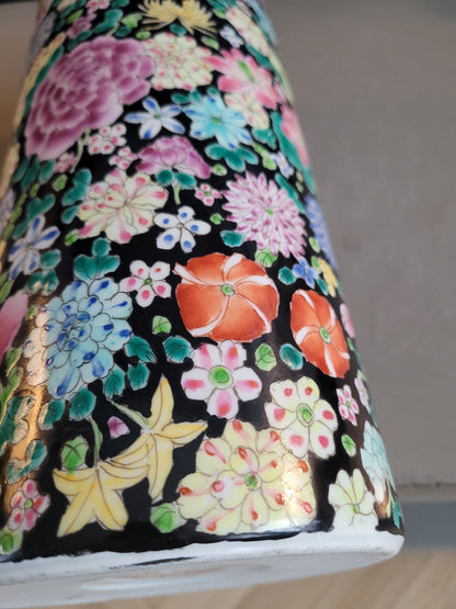 Vase rouleau chinois peint à la main - Ref 620