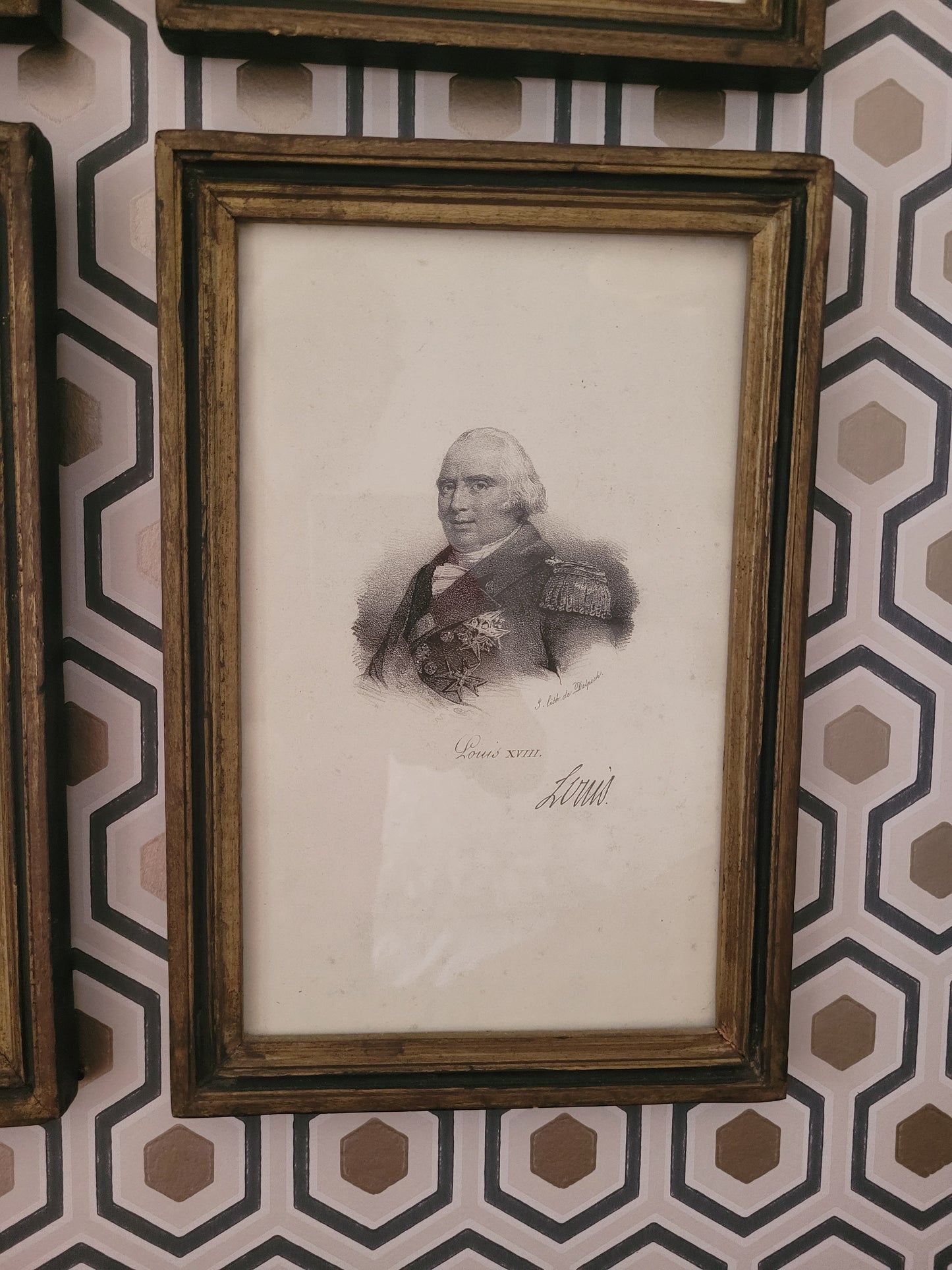 Lot de 4 portraits de Rois de France - Ref 463