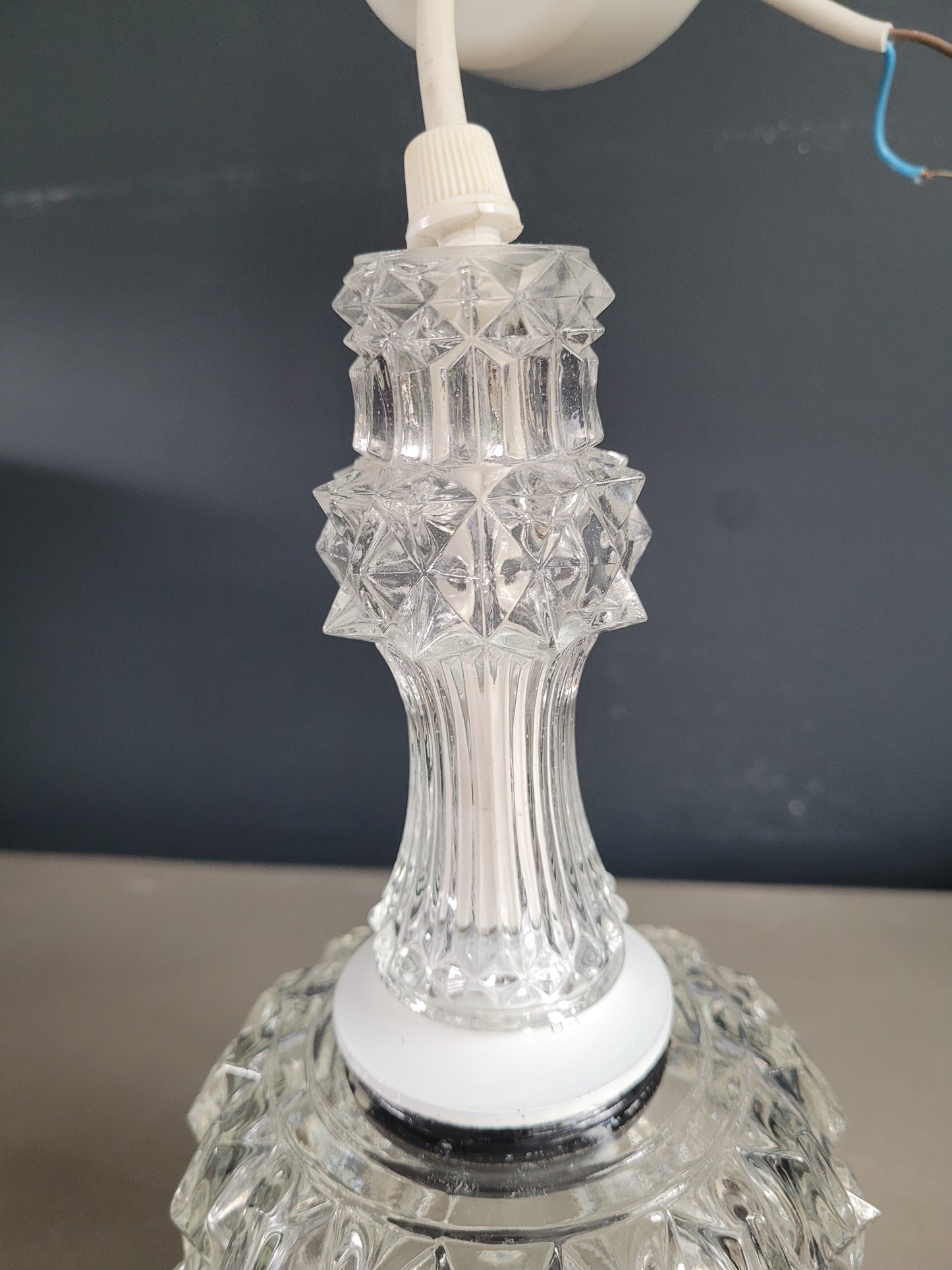 Suspension vintage en verre moulé - Ref 861
