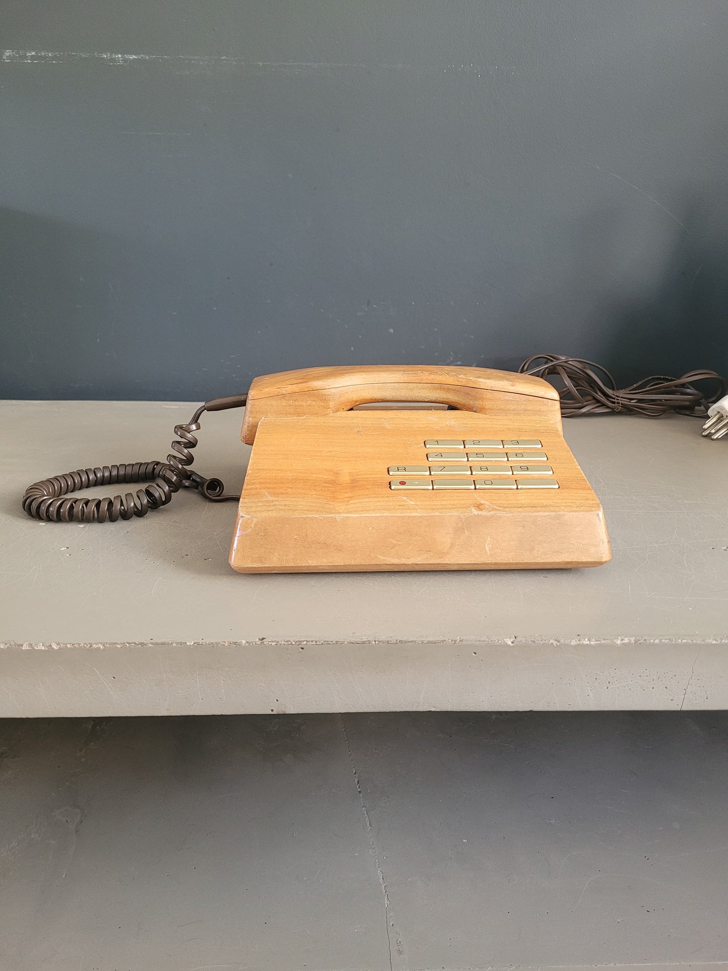 Téléphone en bois Gfeller Trub années 70 - Ref 552