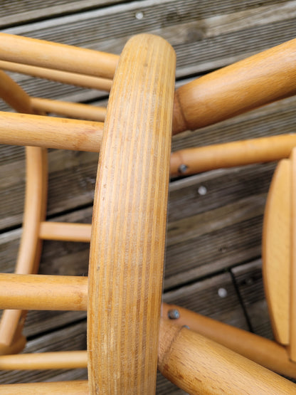 Chaise haute bébé Ikea Gulliver en hêtre cintré- Ref 348