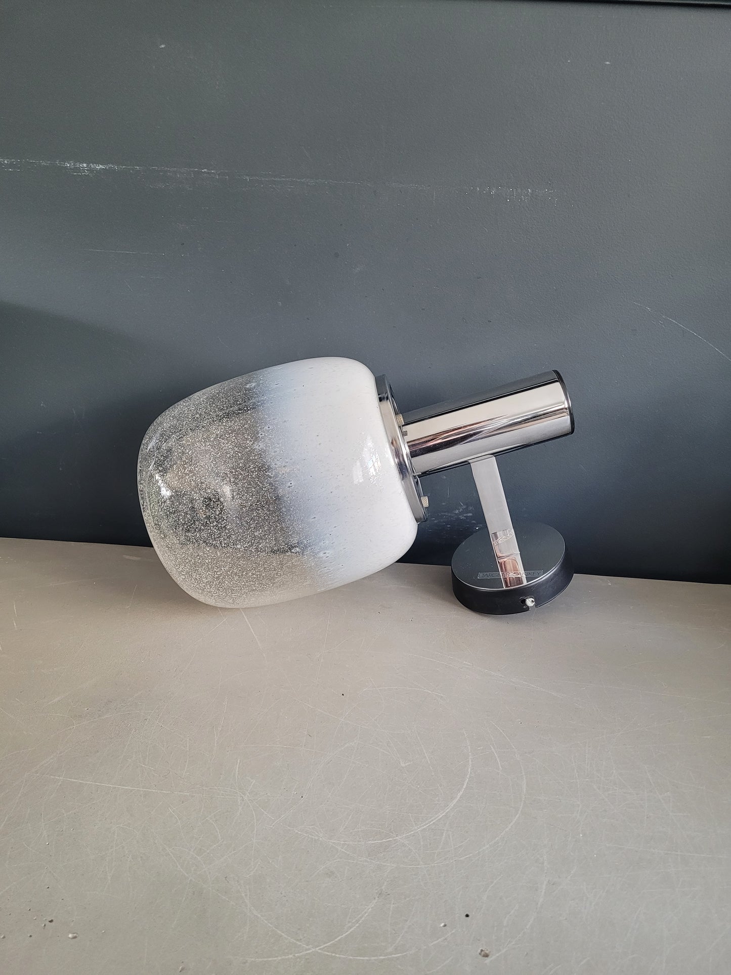Applique Targetti Sankey globe en verre bullé bicolore - Ref 856