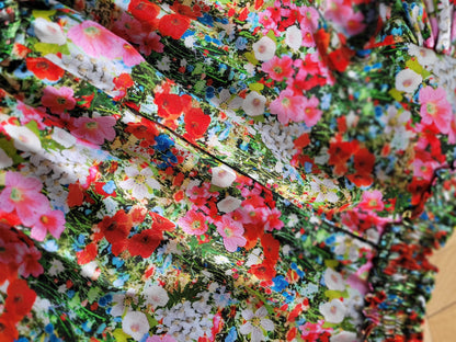 Top court zara XS motif fleuri