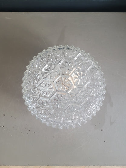 Plafonnier ou applique en verre moulé - Ref 962
