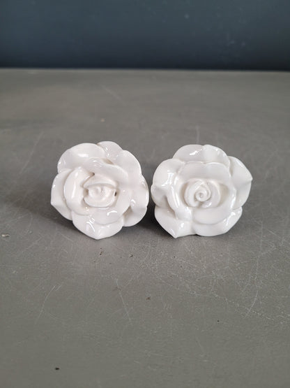 Paire de boutons de meubles en porcelaine- Ref 531