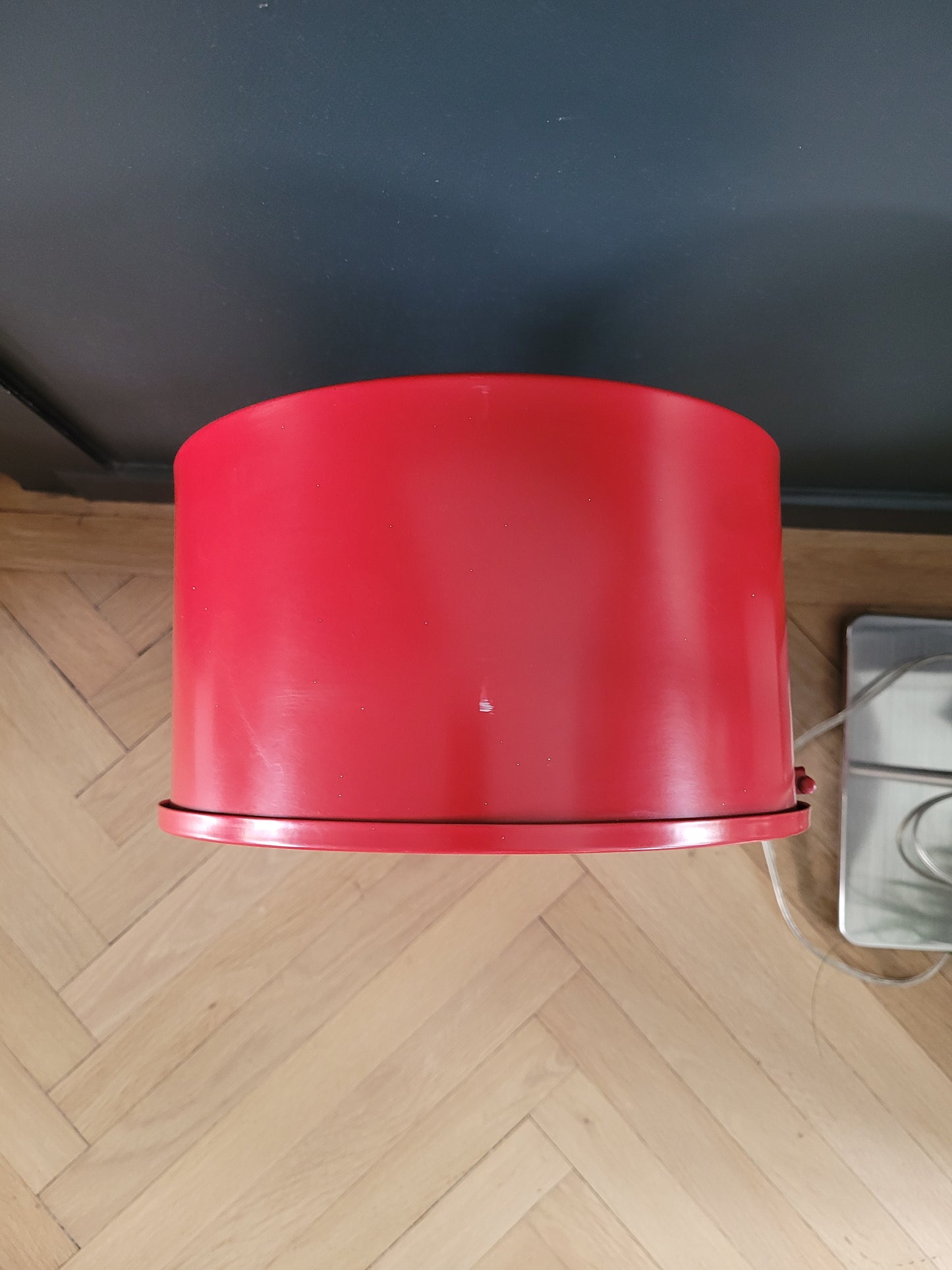Horloge Ikea vintage rouge, design Thomas Eriksson - Grand modèle- Ref 373