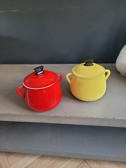 Paire de marmites en fonte émaillée - Ref 811